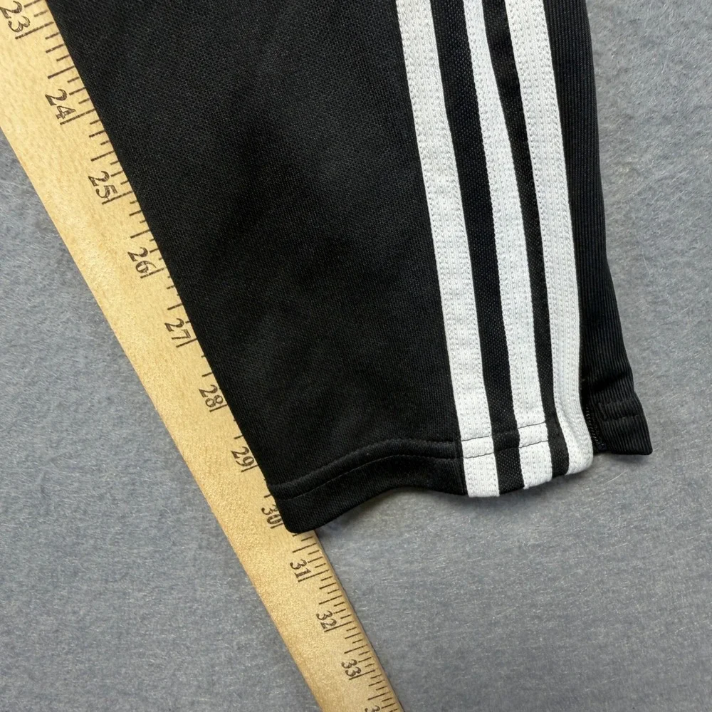 Adidas Tiro Mens Black White Climalite Tapered Athletic Track Pants Size M 32x30